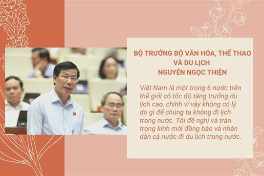 Bộ trưởng Nguyễn Ngọc Thiện trân trọng kính mời đồng bào cả nước đi du lịch trong nước