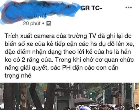 Công an quận Hoàn Kiếm thông tin về vụ ''giả danh xe ôm công nghệ lừa đón học sinh''
