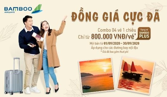 Thoả sức cất cánh cùng Bamboo Airways với 'cơn mưa' ưu đãi nửa cuối năm