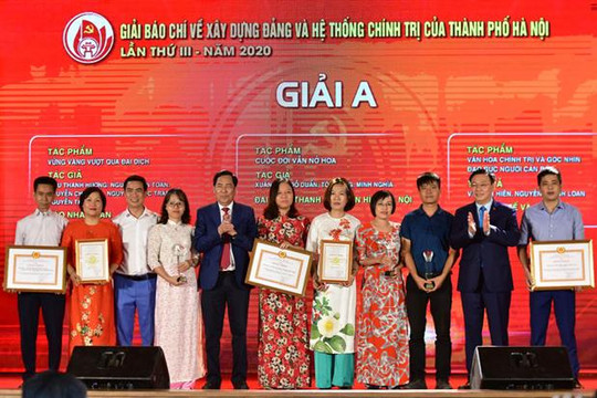 Hà Nội: Trao thưởng 2 giải báo chí về xây dựng Đảng và phát triển văn hóa