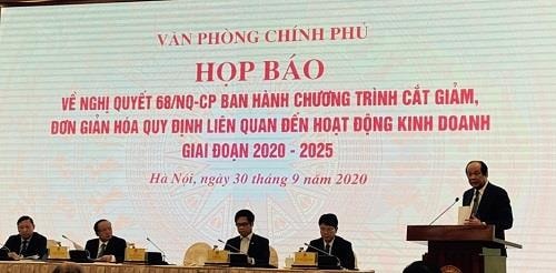 Tiếp tục cắt giảm ít nhất 20% số quy định liên quan đến hoạt động kinh doanh