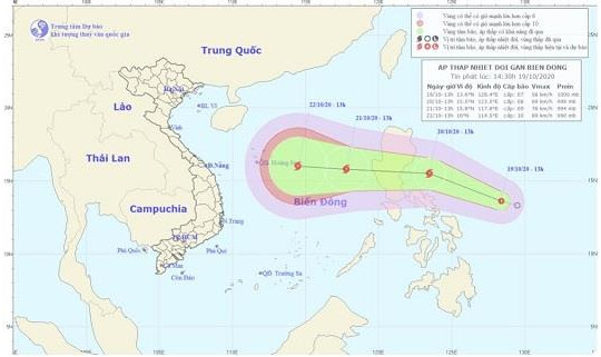 Xuất hiện áp thấp nhiệt đới gần biển Đông, khả năng thành bão