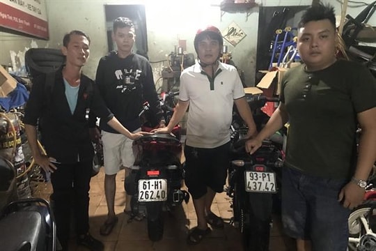 'Hiệp sĩ' tìm xe bị trộm qua định vị, phát hiện thêm 2 xe bị trộm khác