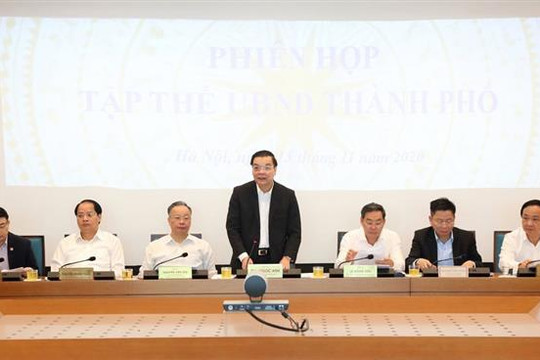 Tập thể UBND thành phố Hà Nội cho ý kiến về kế hoạch đầu tư công trung hạn giai đoạn 2021-2025