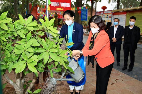 Lãnh đạo Trung ương, thành phố tham dự Tết trồng cây tại huyện Gia Lâm
