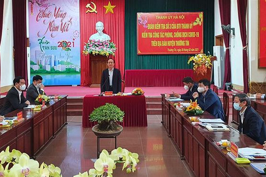 Lãnh đạo thành phố Hà Nội kiểm tra công tác phòng, chống dịch bệnh tại huyện Thường Tín