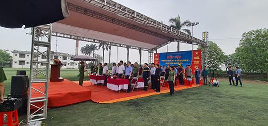 Huyện Thanh Oai (Hà Nội) tổ chức diễn tập phương án chữa cháy và cứu nạn cứu hộ năm 2021