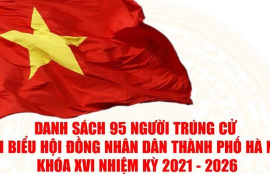 (Infographic) Danh sách 95 người trúng cử đại biểu HĐND TP Hà Nội khóa XVI, nhiệm kỳ 2021 - 2026