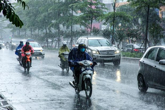 Các tỉnh Bắc Bộ và Hà Nội mưa lớn, trời mát