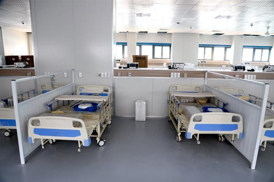 (Ảnh) Cận cảnh Bệnh viện dã chiến điều trị bệnh nhân Covid-19 tại Hà Nội trước ngày đưa vào sử dụng