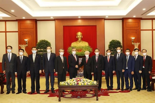 Tổng Bí thư Nguyễn Phú Trọng tiếp Ủy viên Quốc vụ, Bộ trưởng Ngoại giao Trung Quốc