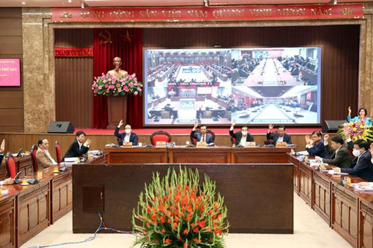 Ban hành Nghị quyết Hội nghị lần thứ sáu, Ban Chấp hành Đảng bộ thành phố Hà Nội (khóa XVII)
