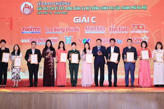 Hà Nội tổ chức trao giải Báo chí về xây dựng đảng và hệ thống chính trị của Thành phố