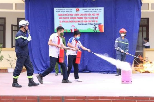 Hà Nội: Tuyên truyền kỹ năng phòng cháy chữa cháy cho học sinh trung học