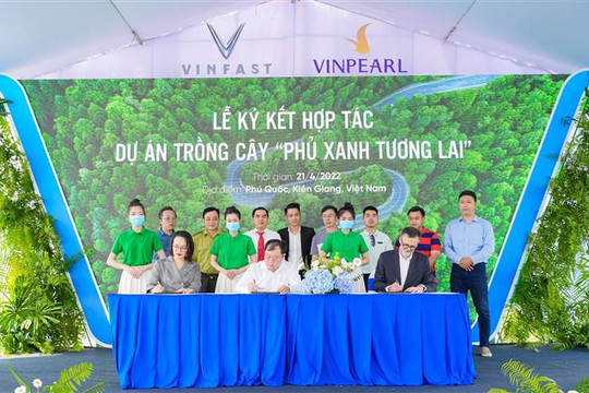Vinfast khởi động dự án trồng rừng “phủ xanh tương lai”