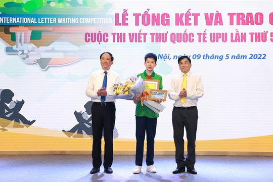 Học sinh trường THCS Nguyễn Tri Phương (Ba Đình Hà Nội) giành giải nhất cuộc thi Viết thư quốc tế UPU
