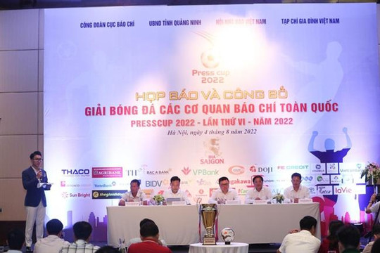 Họp báo công bố Giải bóng đá Press Cup năm 2022