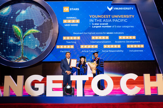 Vinuni là Đại học trẻ nhất Châu Á – Thái Bình Dương đạt 7 tiêu chí QS 5 sao