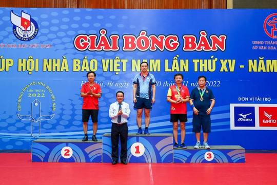 Bế mạc Giải bóng bàn Cúp Hội Nhà báo Việt Nam lần thứ XV năm 2022