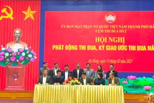Hà Nội: Cụm thi đua số 2 ký kết giao ước thi đua năm 2023