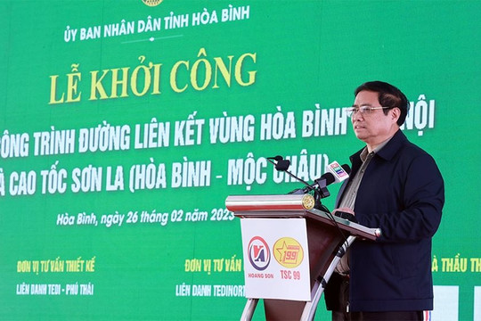 Đường liên kết vùng Hòa Bình - Hà Nội, cao tốc Sơn La được khởi công