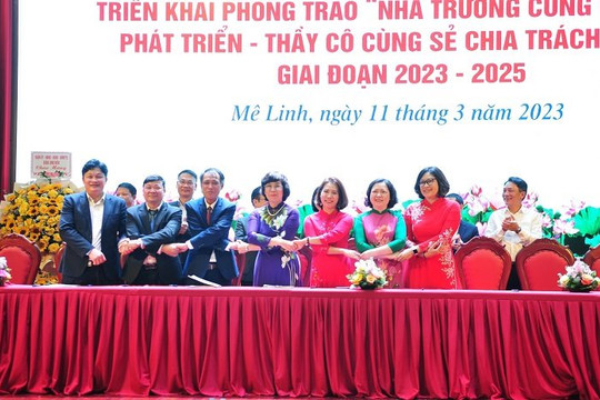 Quận Long Biên và huyện Mê Linh chung tay phát triển giáo dục và đào tạo