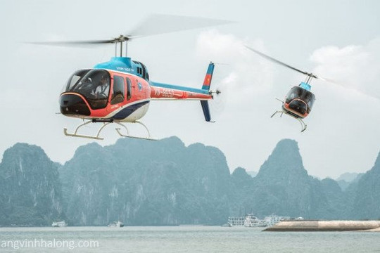 Quảng Ninh dừng kinh doanh dịch vụ bay trực thăng tham quan trên vịnh Hạ Long
