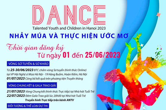 Cách thức đăng ký tham gia cuộc thi Tài năng nhảy, múa thiếu niên nhi đồng Hà Nội 2023