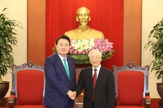 Tổng Bí thư Nguyễn Phú Trọng tiếp Tổng thống Hàn Quốc