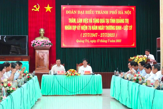 Hà Nội và tỉnh Quảng Trị tăng cường triển khai hợp tác trên nhiều lĩnh vực