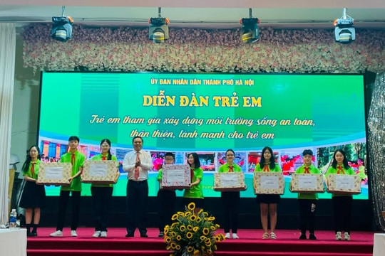 Trực tuyến Diễn đàn trẻ em Thành phố Hà Nội 2023