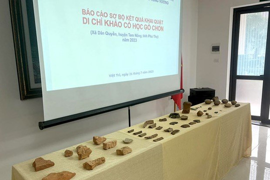 Khai quật được nhiều dấu vết dân cư cổ thuộc văn hóa Gò Mun tại Phú Thọ