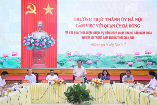 Bí thư Thành ủy Hà Nội: Ưu tiên các dự án mang tính động lực phát triển cho khu vực phía Tây Nam