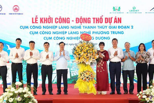 Khởi công 3 cụm công nghiệp tại Thanh Oai với mức đầu tư hơn 500 tỉ đồng