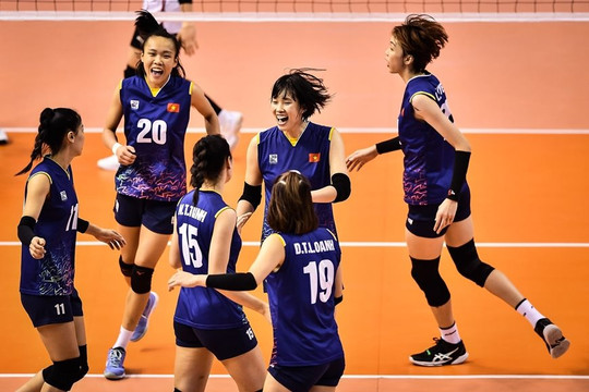 Tuyển Việt Nam thắng Đài Loan (Trung Quốc), vào top 8 giải bóng chuyền nữ châu Á