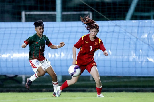 Đội tuyển U17 nữ Việt Nam thắng trận ra quân vòng loại 2 giải U17 nữ châu Á 2024