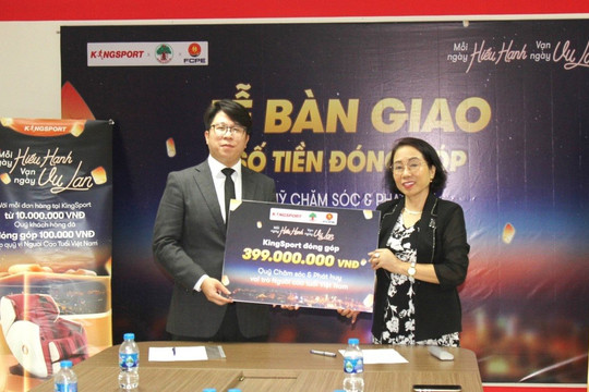 399 triệu đồng sẽ được đóng góp cho Quỹ Chăm sóc và Phát huy vai trò người cao tuổi Việt Nam