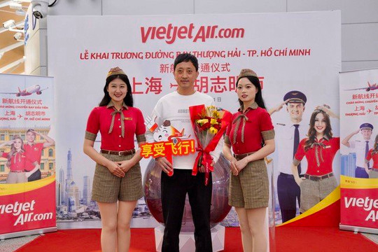 Vietjet mở đường bay thẳng giữa Thượng Hải và TP. Hồ Chí Minh