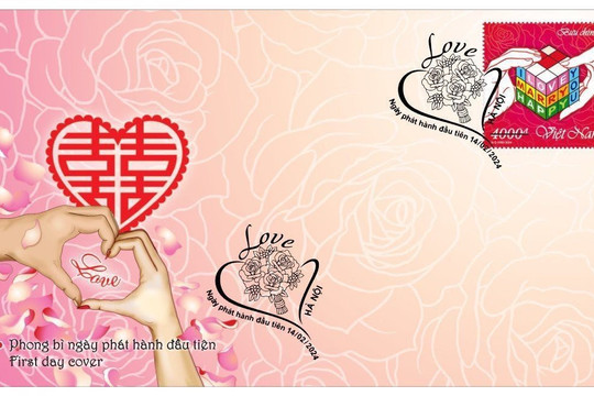 Phát hành bộ tem về tình yêu nhân ngày Valentine 14/2