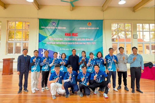 Ngành Giáo dục quận Ba Đình hưởng ứng Ngày hội Văn hóa - Thể thao
