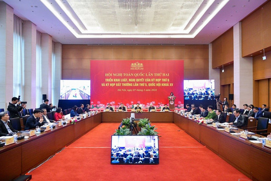 Hội nghị toàn quốc triển khai thi hành 19 luật và nghị quyết của Quốc hội