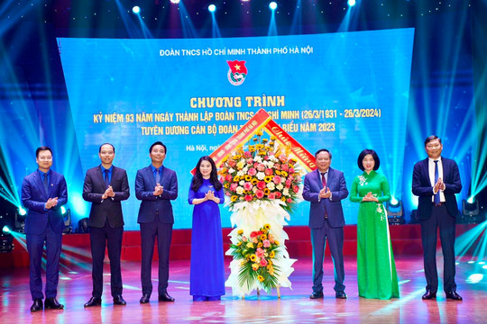 Vinh danh 70 cán bộ Đoàn Thủ đô Hà Nội tiêu biểu năm 2023