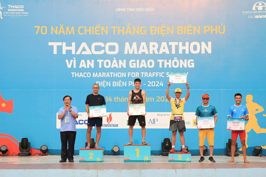 Hơn 2.000 vận động viên tham gia Giải chạy THACO Marathon Vì an toàn giao thông - Điện Biên Phủ năm 2024