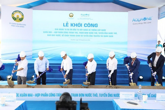 Khởi công dự án cấp nước khu vực phía Nam thành phố Hà Nội và tỉnh Hòa Bình