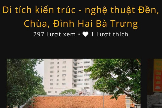 Chuẩn bị ra mắt Trang thông tin “360 độ Di tích lịch sử - văn hóa quận Hai Bà Trưng, thành phố Hà Nội”