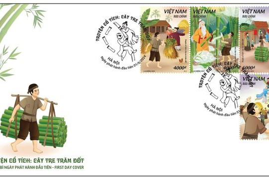 Phát hành bộ tem “Truyện cổ tích Việt Nam: Cây tre trăm đốt”