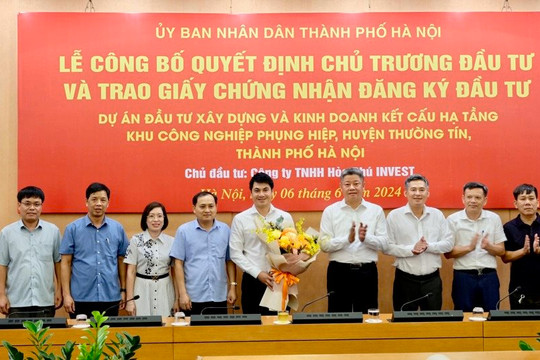 Hà Nội công bố chủ trương đầu tư dự án Khu công nghiệp Phụng Hiệp với số vốn gần 3.000 tỷ đồng