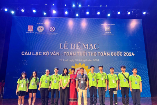 Quận Ba Đình: Xuất sắc đạt 22 giải tại cuộc thi Câu lạc bộ Văn - Toán tuổi thơ toàn quốc 2024