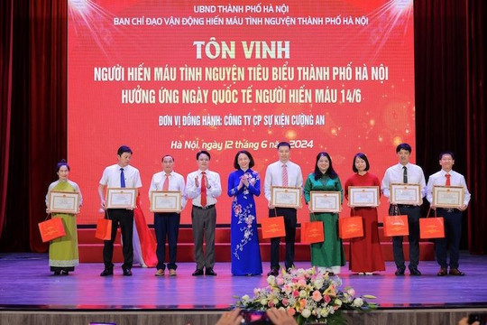 Hà Nội tôn vinh 113 gia đình, cá nhân người hiến máu tiêu biểu