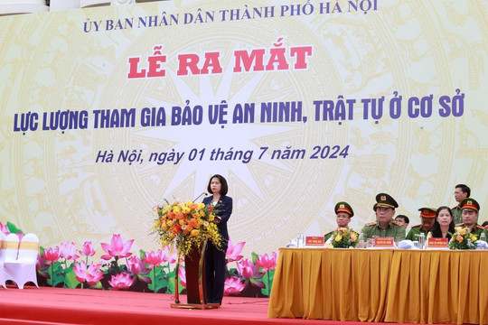 Công an Hà Nội tổ chức lễ ra mắt lực lượng tham gia bảo vệ ANTT ở cơ sở